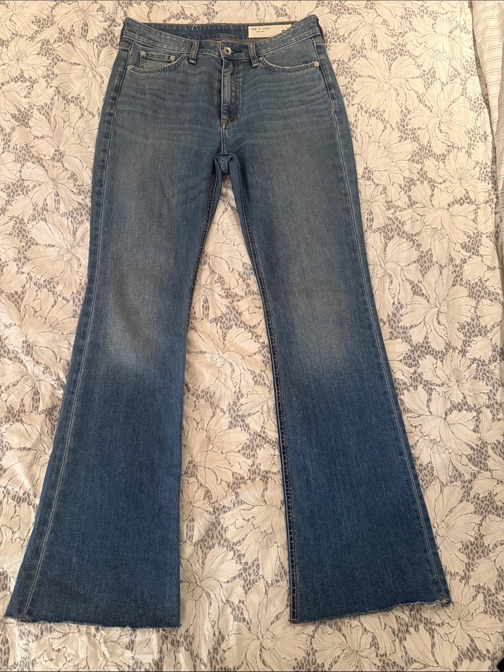 Rag & Bone Women's Flared Blue Jeans
